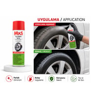 MxS Lastik Parlatıcı Sprey 500 ml - Solvent Bazlı Tyre Shine Spray