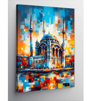 Kanvas Tablo Renkli İstanbul Manzarası