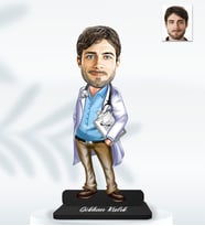 Kişiye Özel Doktor Erkek Model Ahşap Biblo-15