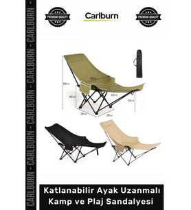 #Sandalye Konforlu Ergonomik Katlanabilir Ayak Uzanmalı Kamp Plaj Sandalyesi Taşıma Çantalı