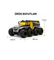 Uzaktan Kumandalı Suda Karada Gidebilen 8 Tekerli Amfibi Araba 25 Cm