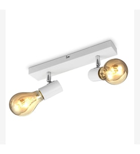 Rsylight Retro Metal 2 Li Beyaz Rustik Hareketli Spot Avize