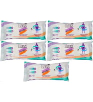 Lüx Hasta Vücut Temizleme Islak Mendil Havlu 50 Yaprak XL (5 Li Set)