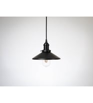 RİOLİGHT RETRO,RUSTİK MUTFAK,ODA,KOLİDOR,CAFELER İÇİN TEKLİ E27 DUYLU METAL SARKIT AVİZE ÇAP:23CM (Siyah)