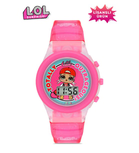 MiniFlak Lisanslı L.O.L. SURPRISE! LOL7210 Kız Çocuk Pembe Işıklı Kız Çocuk Kol Saati