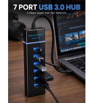 7 Port USB 3.0 Çoklayıcı Hub 5Gbps Veri Aktarım Adaptörü