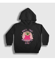 Presmono Unisex Çocuk Beyaz Peepo Who's That Wonderful Girl Nanalan Kapüşonlu Sweatshirt 533431tt (Siyah)
