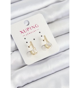 Xuping Zirkon Taşlı I Model Gold Renk Kadın Küpe - TJ-BKP10842