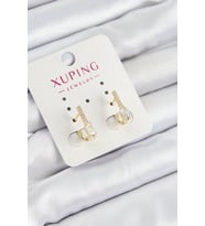 Xuping Zirkon Taşlı I Model Gold Renk Kadın Küpe - TJ-BKP10842