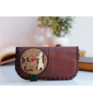 Tilki Figürlü Büyük Cüzdan Etnik Bohem Retro Vintage Style - BORDO