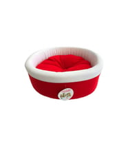 Yumuşak Kırmızı Simit Polar Yatak 54x10 cm, Konfor ve Şıklık Bir Arada