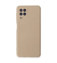 Samsung Galaxy A22 Kılıf Nano İçi Kadife Silikon - Pudra