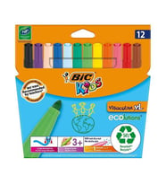 Bic Visa Yıkanabilir Jumbo Keçeli Boya Kalemi Seti 12 Renk