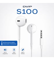 DVIP S100 3.5mm Jack Girişli Mikrofonlu Kablolu Kulaklık Beyaz