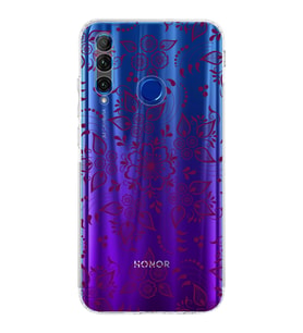 Huawei Honor 20 Lite  Kamera korumalı Kapak Nostalji Desen Tasarımlı  Şeffaf Kılıf