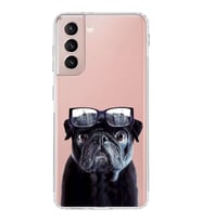 PrintiFy Samsung Galaxy S21 ile Uyumlu 1mm Slim Fit Köpek 3 050f Baskılı Şeffaf  Kılıf
