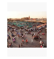 Jemaa El-fnaa Pazarı, Marakeş, Fas Tablo Ahşap Poster Dekoratif