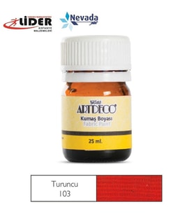 ARTDECO KUMAŞ BOYASI 25ML TURUNCU 10 A - 103