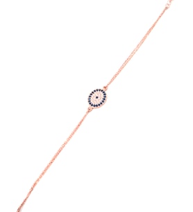 Taşlı Nazar Boncuk Bileklik (Rose - Gold)