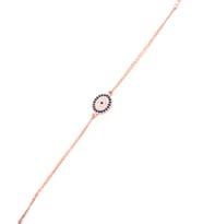 Taşlı Nazar Boncuk Bileklik (Rose - Gold)