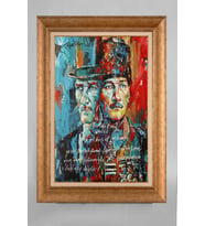 Çerçeveli Paspartulu Atatürk Tablo a90 (Gold)