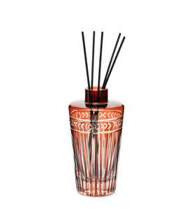 Kahverengi Kristal Kesme Cam Şişe Dark Amber Oda Kokusu (23 cm)