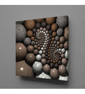 KAHVERENGİ GRİ TAŞLAR KANVAS TABLO 180x180cm