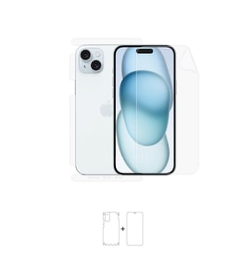 iPhone 15 Plus Full Body 360 Derece Ön Arka Yan Koruyucu Poliüretan Film