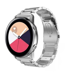 Huawei Watch GT 3 Elegant – Active 42mm Uyumlu 20mm Ironweft Döküm Çelik Metal Kordon (Gümüş)