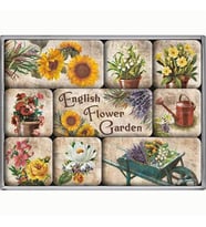 Nostalgic Art English Flower Garden Magnet Set 9 Parça