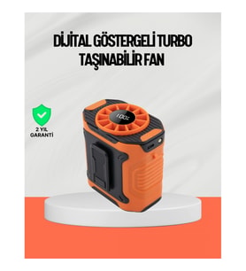 Mey İthalat® USB Şarjlı Güçlü Hız Ayarlı El ve Bel Fanı