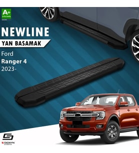 S-Dizayn Ford Ranger 4 NewLine Siyah Yan Basamak 203 Cm 2023 Üzeri A+ Kalite