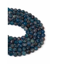 8 MM Faset Kesim Apatit Taşı Dizi (Mavi)