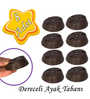 8 Adet Dereceli Ayak Tabanı Kahverengi Mobilya Masa Sehpa Ayağı Bağlantı Aparatı Açılı  Plastik