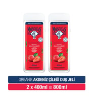 Le Petit Marseillais Duş Jeli Akdeniz Çileği 2x400 ml Nemlendirici Bitkisel pH Dengeli Formül