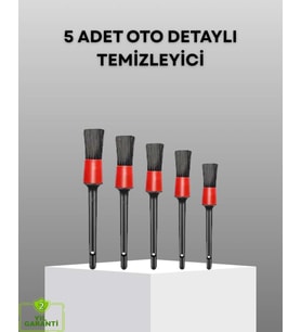 5 Parça Detay Temizlik Fırçası Seti Jant Motor Havalandırma İç Dış Temizlik