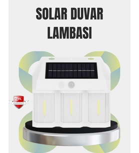 Pır Sensörlü Solar Lamba – Otomatik Şarj Gece Aydınlatma