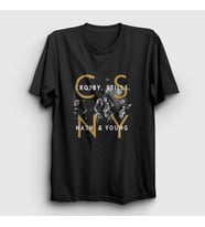 Presmono Unisex Siyah Crosby Stills Nash And Young T-Shirt 463888tt
