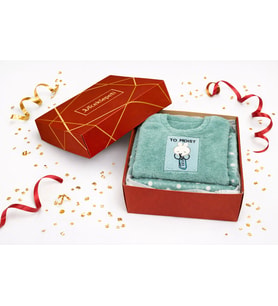 Fawn 3300 Peluş Welsoft Polar Kışlık Sevimli Tavşanlı Kadın Pijama Takımı Hediye Kutulu Konsept (Yeşil)