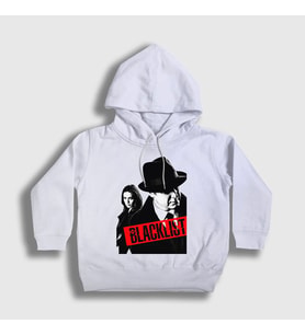 Presmono Unisex Çocuk Beyaz Team The Blacklist Kapüşonlu Sweatshirt 183868tt