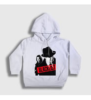 Presmono Unisex Çocuk Beyaz Team The Blacklist Kapüşonlu Sweatshirt 183868tt