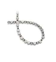 Hematit Doğal Taş Mat Titanyum Altıgen Kesim 7x4mm Dizi