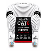 UPTECH CAT6 Ethernet Kablosu 50 Metre RJ45 LAN İnternet Modem Router Bilgisayar Kablosu