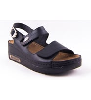 Dagoster DZA37-3014 Siyah Günlük Ortopedik Kadın Sandalet