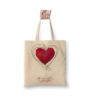 All You Need Sevgililer Günü Sevgiliye Hediye Beyaz Bez Çanta Uzun Saplı Alışveriş Çantası