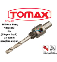 Tomax Hss Bi Metal Panç Adaptörü Hex (Altıgen Saplı) 14-30 mm