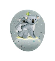 Koala Ve Yavrusu Bilek Destekli Mouse Pad (Çok Renkli)
