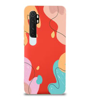 PrintiFy Xiaomi Mi Note 10 Lite Uyumlu Lansman Kılıf Karışık Renkler Tasarımlı İçi Kadife Kapak (Kırmızı)