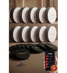 Midex BR-810X 10'lu Bendir Def Toptan Paket Akort Ayarlı EL Tutma Oyuklu Çantalı