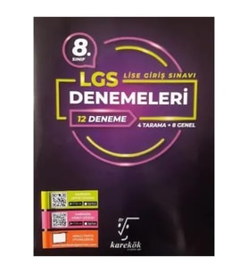 Karekök Yayınları Karekök 8. Sınıf Lgs 12 Deneme (Çok Renkli)